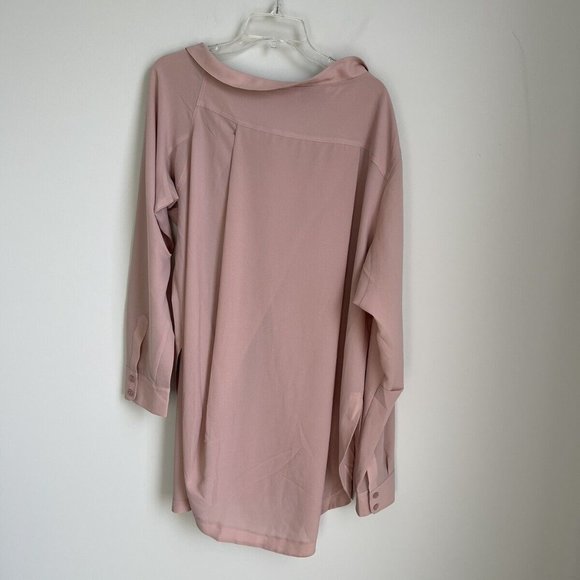 Byron Lars Beauty Mark Blush Pink Off the Shoulder Georgette Blouse - Picture 4 of 6